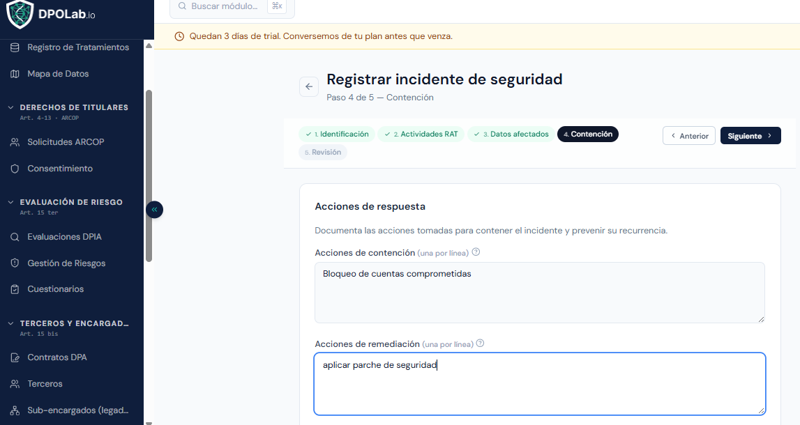 Paso — Contención